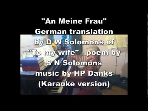 An meine Frau - based on Silver threads karaoke version