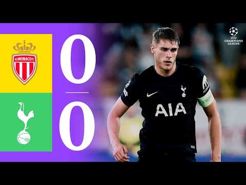 AS Monaco 0-0 Tottenham Hotspur | Champions League Highlights | GUGLIELMO VICARIO HEROICS 🧤