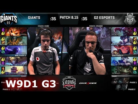 Giants vs G2 eSports | Week 9 Day 1 S8 EU LCS Summer 2018 | GIA vs G2 W9D1