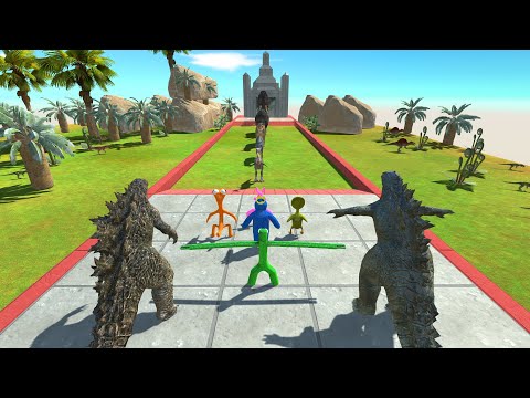 Challenge Prehistoric Mammals: Godzilla 2021; Godzilla 2014 vs Rainbow Friends