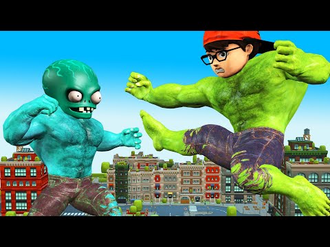 Good Friend Nick Transform Hero Nickhulk Save Tani Vs Zombie Boss Troll - Scary Teacher 3D Funny