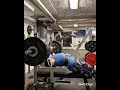Bench Press 160kg with close grip 1 reps for 10 sets easy - legs up