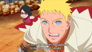 Naruto Sasuke Sakura Sarada vs Uchiha Shin The Com