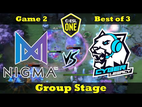 Nigma vs Cyber Legacy | Group Stage | ESL One Los Angeles 2020 Online: Europe & CIS | (Game 2)