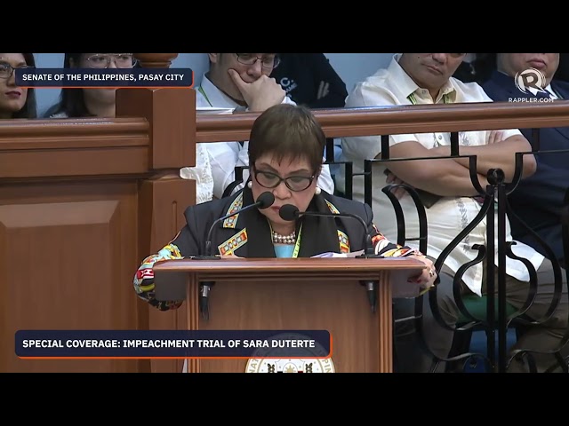Who is Lorna Kapunan, private prosecutor in Sara Duterte impeachment trial?