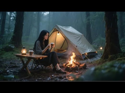 THE WORST RAIN STORM I'VE EVER EXPERIENCED ‼️ CAMPING IN HEAVY RAIN - RAIN SOUNDS ASMR