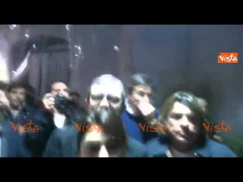 PRIMARIE ROMA, VINCE GIACHETTI - RESSA ALL'ARRIVO ALLA DOGANA