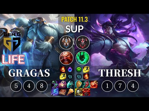 GEN Life Gragas vs Thresh Sup - KR Patch 11.3