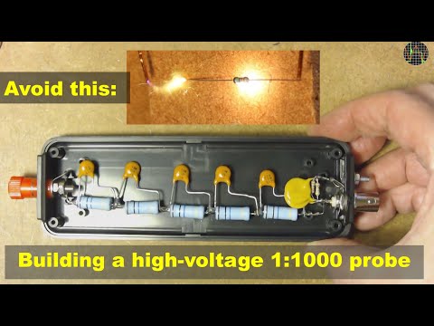 Building a high-voltage 1:1000 probe