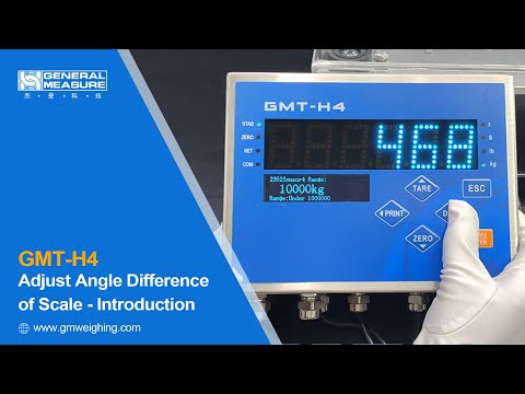 How to Adjust Angle Difference of Scale by Weighing Indicator GMT-H4