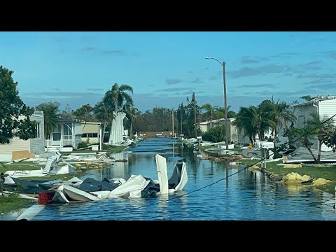 Hurricane Ian Aftermath- North Fort Myers Mobile Home Park Destruction