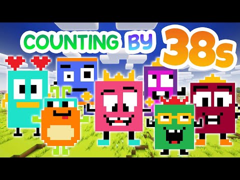 Counting by 38s Numberblocks Minecraft | Minecraft Numberblocks | Skip Counting by 38s