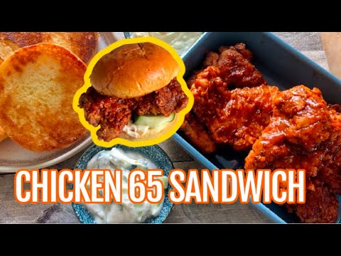 Chicken 65 Sandwich Recipe | Spicy Saucy CRISPY Chicken Sandwich Recipe | Sol food