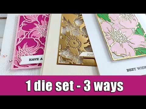 1 die set - 3 ways | Dog Rose panel dies
