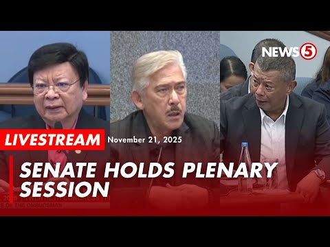 LIVE | Senate holds plenary session (November 21, 2025)
