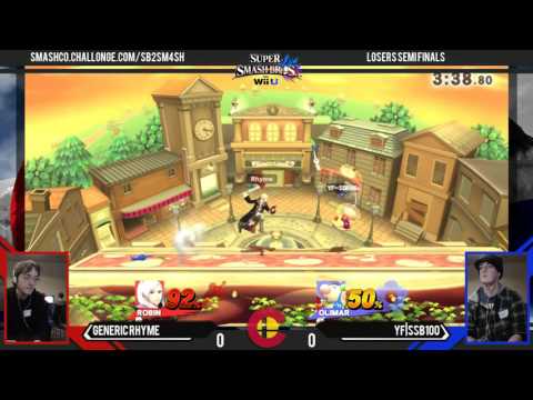SB2 - Generic Rhyme (Robin) Vs. YF|SSB100 (Olimar) - LSF - Smash 4