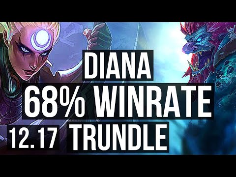 DIANA vs TRUNDLE (JNG) | 6/0/6, 68% winrate, Dominating | TR Diamond | 12.17