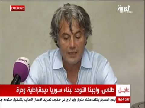 العميد مناف طلاس يعلن موقفه من الثورة السورية