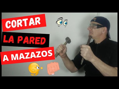 🖖🏼COMO CORTAR , ROZAR LA PARED SIN AMOLADORA , CON MAZA Y CORTAFIERRO , (AGOSTO 2020) CUT WALL 💪🔨