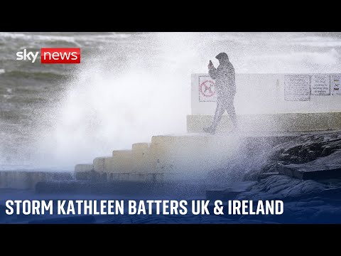 Weather: Tourist attraction closes and planes struggle at Heathrow as Storm Kathleen hits