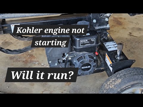 Fixing Country Tuff wood splitter Kohler 6.5 hp engine not starting