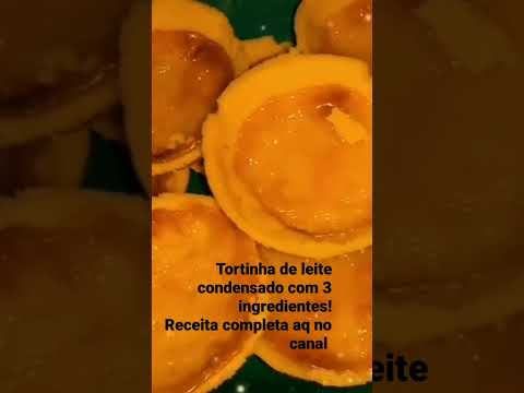 Tortinha de leite condensado com 3 ingredientes receita completa aq no canal