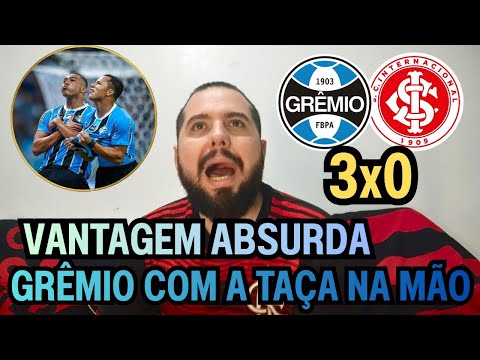 REACT MELHORES MOMENTOS GRÊMIO 3X0 INTERNACIONAL - GRÊMIO COM A MÃO NA TAÇA 