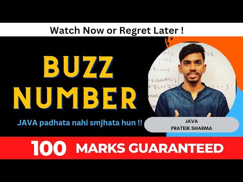 Buzz Number In Java Computer Class 10 Icse Isc Java Programming