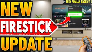 🔴New Firestick Update - Finally Something Amazing !