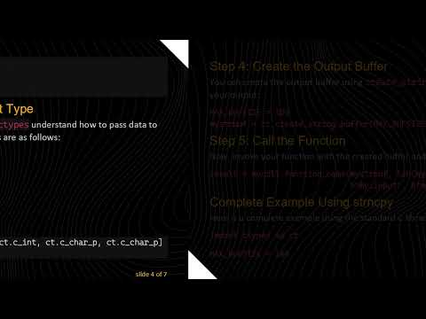 How to Pass a String Buffer from Python to C API using ctypes