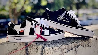 CUSTOM OFF WHITE VANS OLD SKOOL! VANS x OFF WHITE + ON FEET