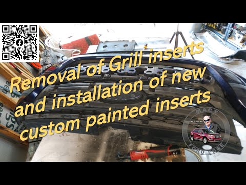 Front Grill insert removal and install of custom painted grill inserts