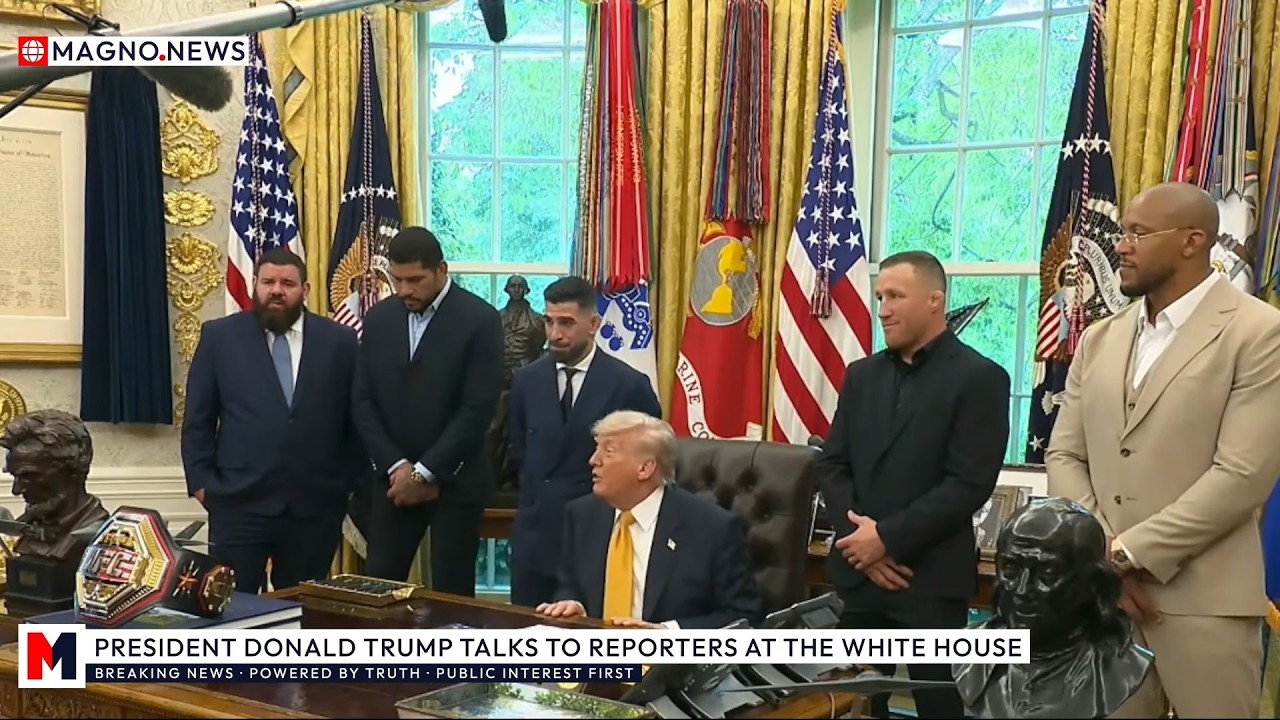 🇺🇸 President Trump meets White House UFC 250 fighters: Justin Gaethje, Ciryl Gane & Ilia Topuria