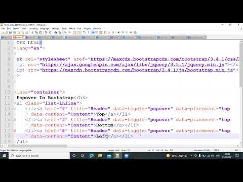 How to create popover using Bootstrap with Toggle