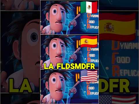 🤨LA FLDSMDFR PERO EN 3 IDIOMAS #lluviadehamburguesas #thefldsmdr #curiosidades
