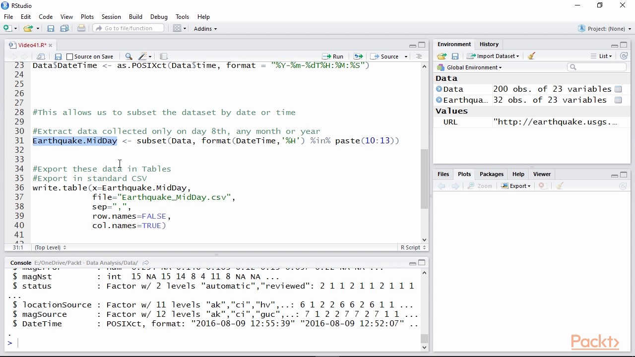 Learning Data Analysis with R : Exporting Data in Tables | packtpub.com