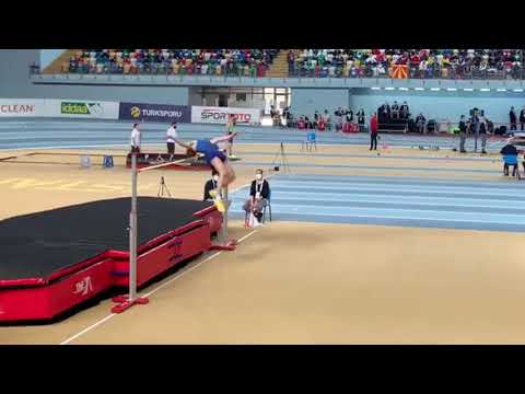 Filip Mrčić (CRO) 210 cm High Jump Men 4. Place 26. Balkan Indoor Championships Istanbul Turkey 2021