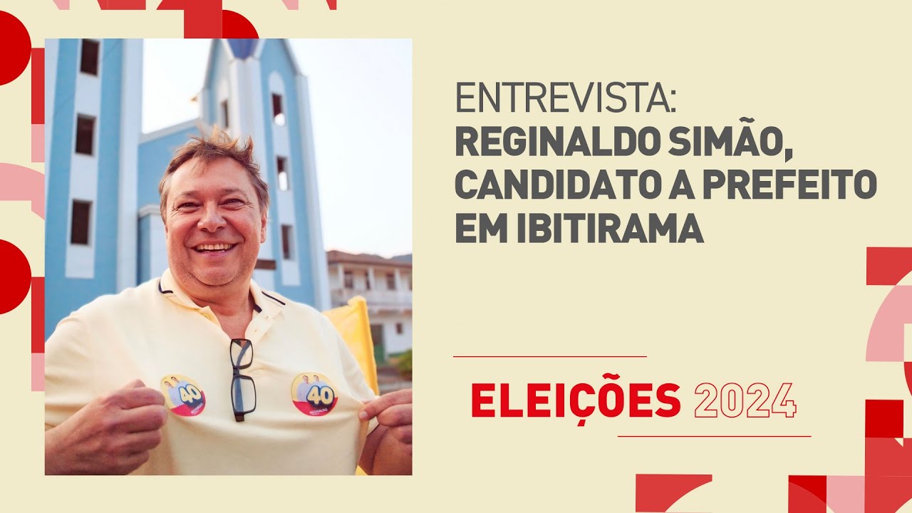 Eleições 2024: Entrevista com Reginaldo Simão, cadidato a Prefeito em Ibitirama