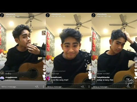 Live IG Irfan Haris cover lagu hits terkini & nyanyi lagu ciptaan barunya Hilang sambil main gitar