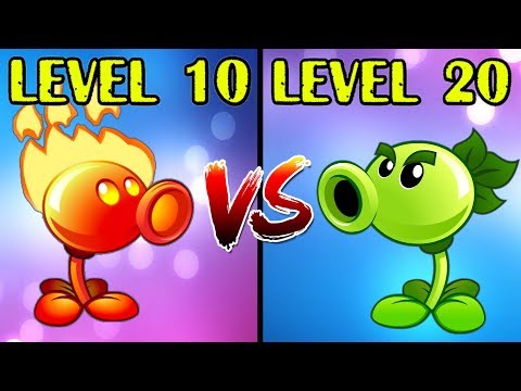 Repeater vs Fire Peashooter MAX Levels ► Plants vs. Zombies 2: It's About Time