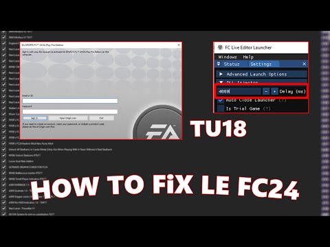 FC24 HOW TO FIX RUN LIVE EDITORS TU18 SUB
