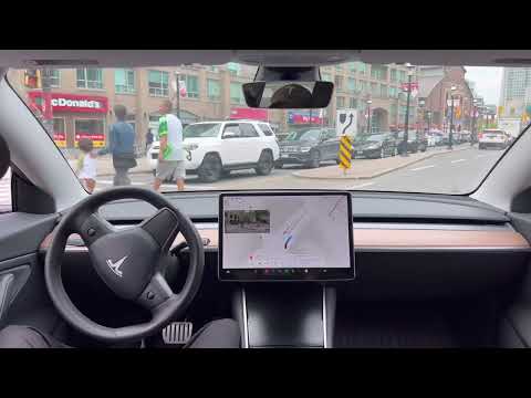 Pedestrian safety is paramount with Tesla Self-driving AI technology.