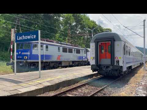Mijanka PKP IC "Halny" w obu relacjach w Lachowicach