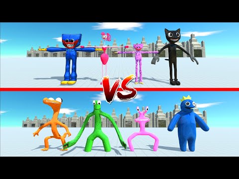 Poppy Playtime vs Rainbow Friends - Animal Revolt Battle Simulator