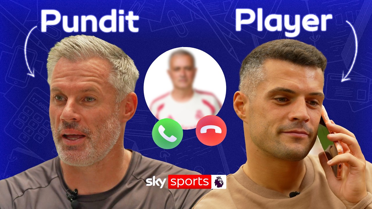 Will Jose Mourinho answer his phone? | Jamie Carragher vs Granit Xhaka | Player vs Pundit 🏆