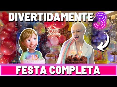 MINHA FESTA DE DIVERTIDAMENTE 3 COMPLETA!!