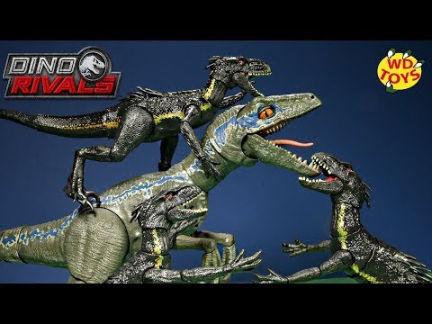 New Jurassic World DINO RIVALS INDORAPTOR Vs Raptor Unboxing Fallen Kingdom Mattel Dinosaur Toys