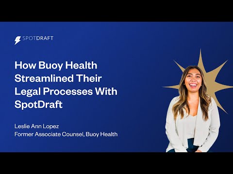 How Buoy Health Streamlined Their Legal Processes With SpotDraft