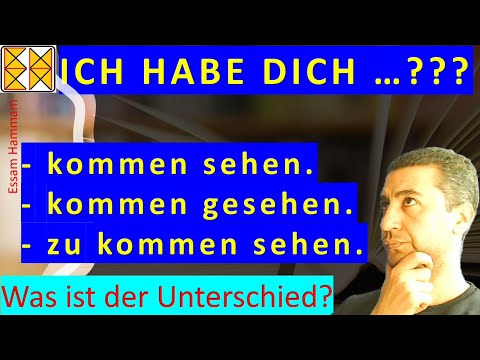 hören, sehen, lassen und helfen + Verb im Präsens und Perfekt