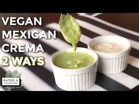 Easy Vegan Crema recipes 2 WAYS | Vegan cashew sour cream that's cheap and healthy